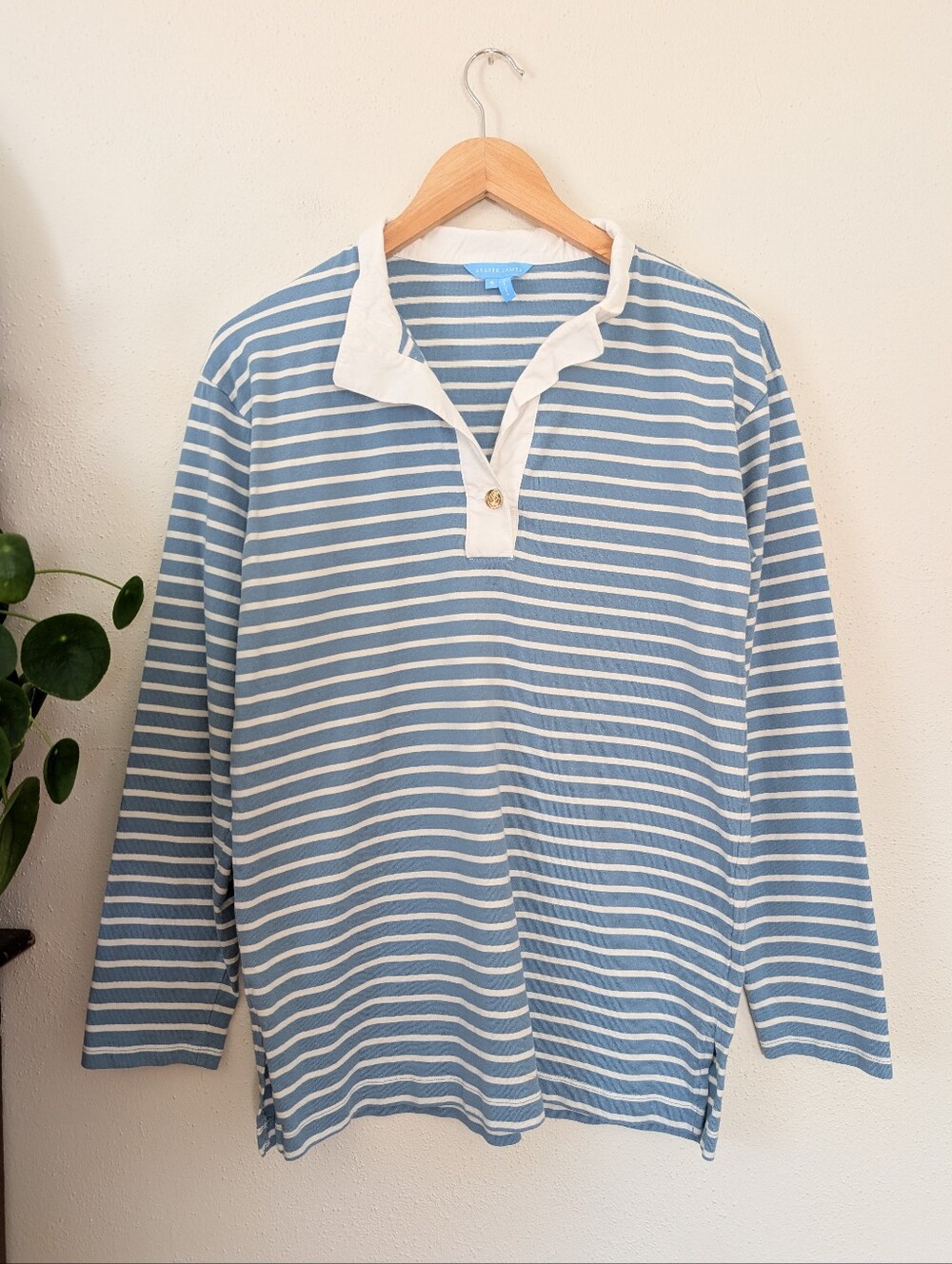 Draper James | Striped Polo Top